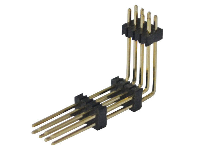 黒8 Pinヘッダーのコネクター1.27mm 2列の直角の3プラスチック