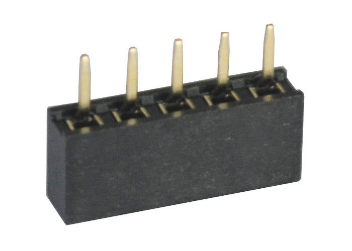 黒くまっすぐなタイプ女性ヘッダーのコネクターの単一の列2mmピッチ5 Pin