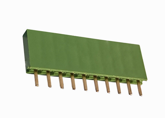 まっすぐな二重列ヘッダーのコネクターの緑2.54 Mm女性ヘッダー10 Pin