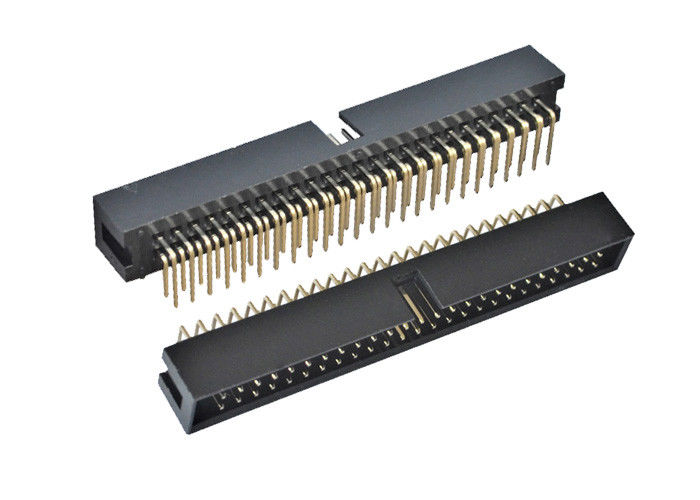 直角PCBのコネクター90度箱のタイプ2.54mmピッチ50 Pinヘッダー